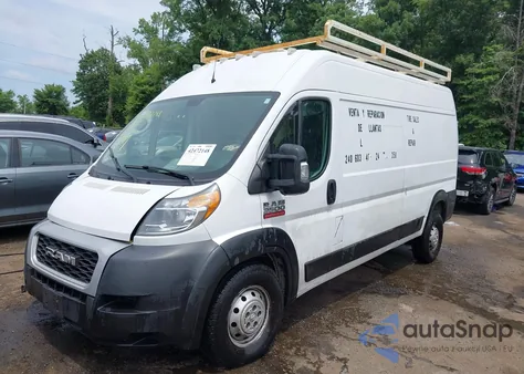 2019 Ram Promaster 3500 High Roof 159 Wb z USA, uszkodzony, nr VIN 3C6URVHG7KE515276